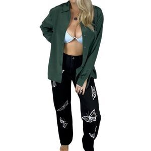 Womens Vintage Fashion Attitudes Green Blouse